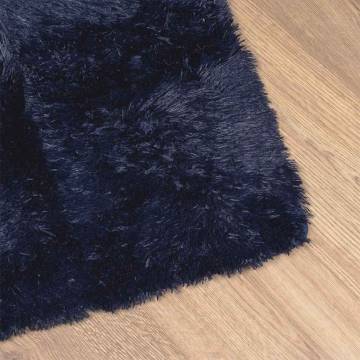 High Pile Navy Shaggy Rug 80x150 cm | Durable & Stylish