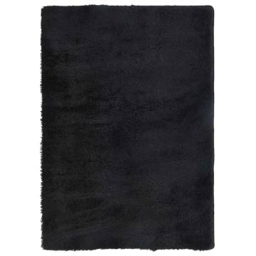 Shaggy High Pile Black Rug 160x230 cm - Durable & Stylish