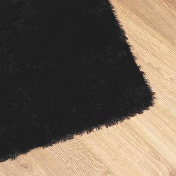 Shaggy High Pile Black Rug 160x230 cm - Durable & Stylish