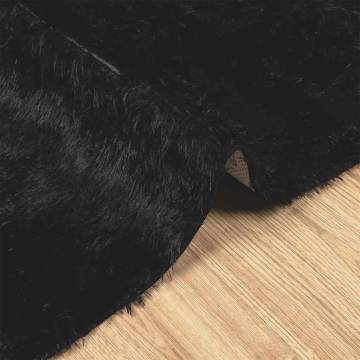 Shaggy High Pile Black Rug 160x230 cm - Durable & Stylish