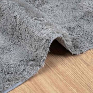 Shaggy Rug High Pile Silver Grey 160x230 cm - Hipomarket