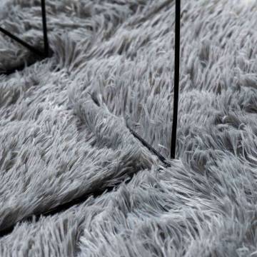 Shaggy Rug High Pile Silver Grey 200x290 cm - Hipomarket