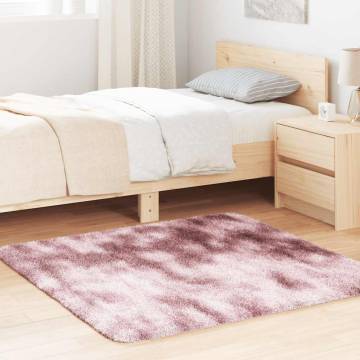 Shaggy Rug High Pile Dusty Pink 120x120 cm | Hipomarket