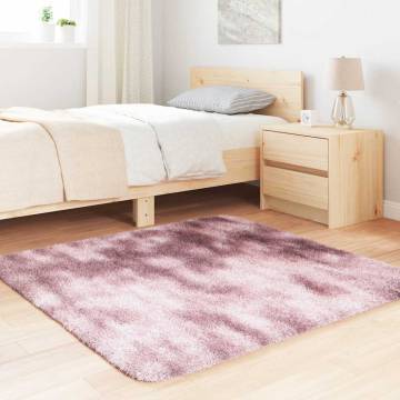 Shaggy Rug High Pile Dusty Pink 120x120 cm | Hipomarket