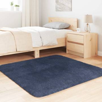 Shaggy Navy Rug 120x120 cm - Stylish & Durable | Hipo Market