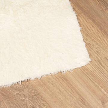 Shaggy Rug High Pile Cream 160x160 cm - Durable & Elegant