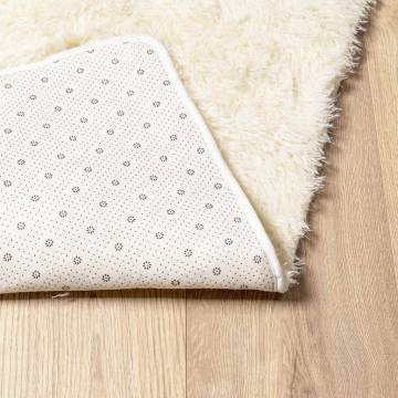 Shaggy Rug High Pile Cream 160x160 cm - Durable & Elegant