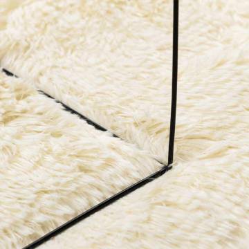 Shaggy Rug High Pile Cream 160x160 cm - Durable & Elegant