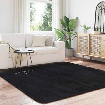 Shaggy Rug High Pile Black 200x200 cm - Elegant & Durable