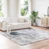 Light Grey Shaggy Rug 240x240 cm - High Pile Polyester