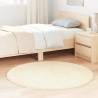  Shaggy Rug High Pile Cream 120x120 cm Polyester Colour cream Size 120 x 120 cm Shape round 