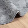 Shaggy Rug High Pile Silver Grey 120x120 cm - Hipo Market