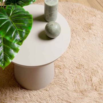 Shaggy Rug High Pile Beige 200x200 cm | Hipomarket