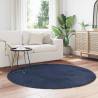 Shaggy Rug High Pile Navy 160x160 cm - HipoMarket