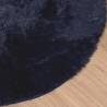 Shaggy Rug High Pile Navy 160x160 cm - HipoMarket