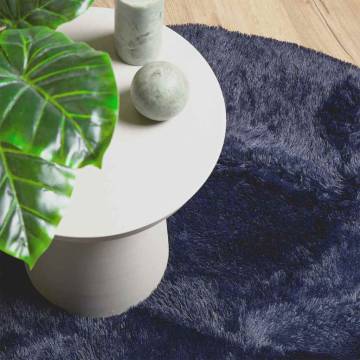 Shaggy Rug High Pile Navy 160x160 cm - HipoMarket