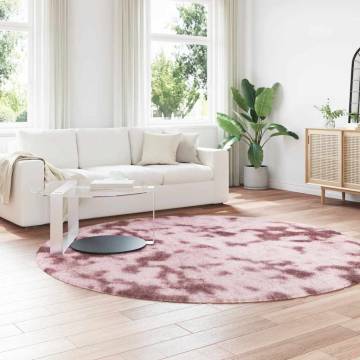 Shaggy Rug High Pile Dusty Pink - 240x240 cm Polyester