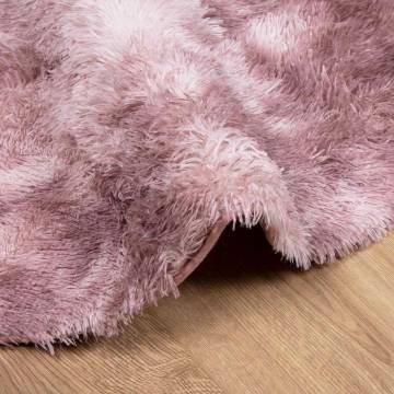 Shaggy Rug High Pile Dusty Pink - 240x240 cm Polyester