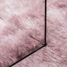 Shaggy Rug High Pile Dusty Pink - 240x240 cm Polyester