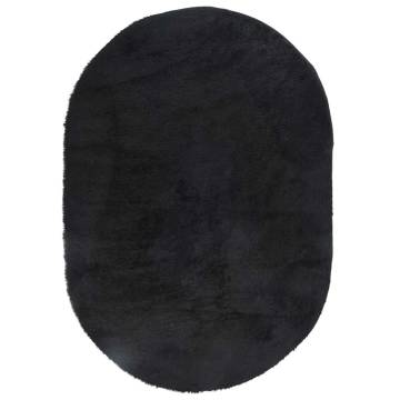 Shaggy Rug High Pile Black 300x200 cm | Hipomarket