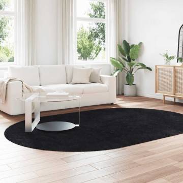 Shaggy Rug High Pile Black 300x200 cm | Hipomarket