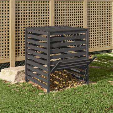 Composter Grey 82.5x82.5x99.5 cm - Solid Pine Wood