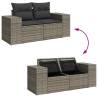 10 Piece Grey Garden Sofa Set with Cushions – Durable & Stylish