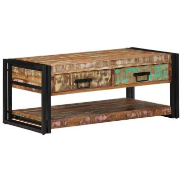 Multicolour Solid Wood Coffee Table - Reclaimed Design