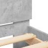 Stylish Bed Frame with LED Headboard - Concrete Grey 120x200 cm