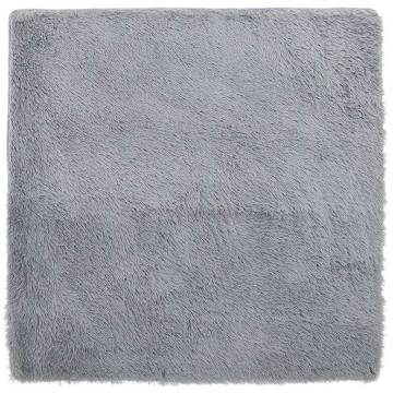 Shaggy Rug High Pile Silver Grey 200x200 cm - Hipomarket