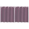 Voile Curtains with Grommets 140x140 cm - Purple (2 pcs)