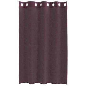 Voile Curtains with Grommets 140x140 cm - Purple (2 pcs)