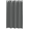 Dark Grey Voile Curtains with Grommets - 140x175 cm (2 pcs)