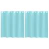 Turquoise Voile Curtains with Grommets - 2 pcs Set