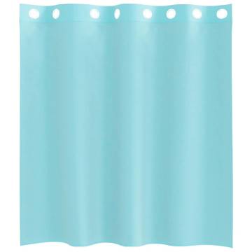 Turquoise Voile Curtains with Grommets - 2 pcs Set