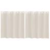 Voile Curtains with Grommets - Cream 140x140 cm (2 pcs)