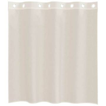 Voile Curtains with Grommets - Cream 140x140 cm (2 pcs)