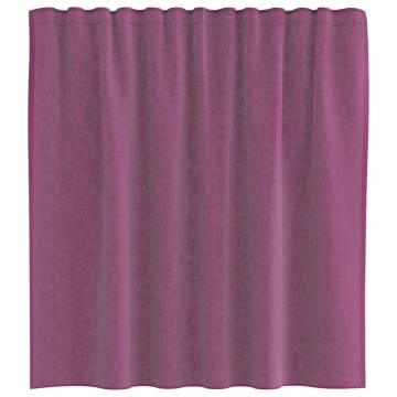 Voile Curtains with Loops 2 pcs Purple 140x140 cm | HipoMarket