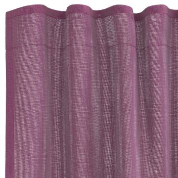 Voile Curtains with Loops 2 pcs Purple 140x140 cm | HipoMarket