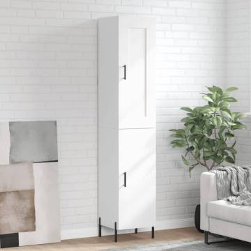 Highboard High Gloss White - Stylish Storage Solution