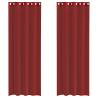 Voile Curtains with Grommets - 2 pcs Wine Red | Hipo Market