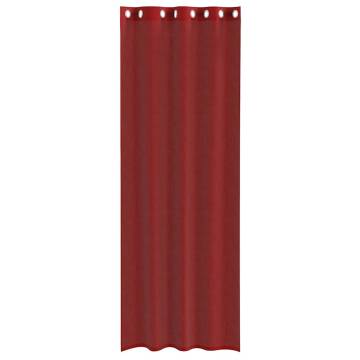 Voile Curtains with Grommets - 2 pcs Wine Red | Hipo Market