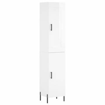 Highboard High Gloss White - Stylish Storage Solution