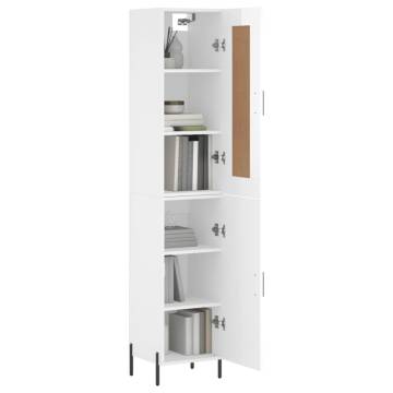 Highboard High Gloss White - Stylish Storage Solution