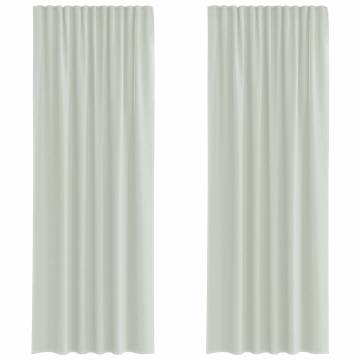 Voile Curtains with Loops - Light Grey 140x260 cm (2 pcs)