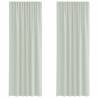 Voile Curtains with Loops - Light Grey 140x260 cm (2 pcs)