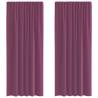 Voile Curtains with Loops 2 pcs Purple 140x225 cm | HipoMarket