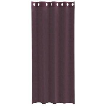 Voile Curtains with Grommets - Purple 140x225 cm (2 pcs)