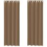 Voile Curtains with Grommets - Light Brown | HipoMarket