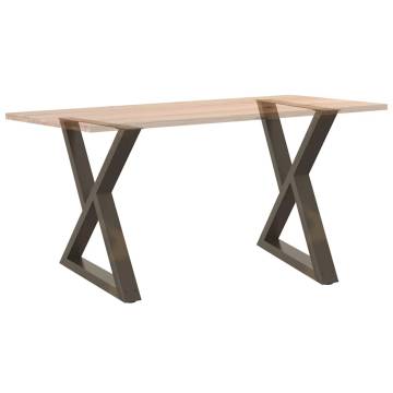 Dining Table Legs 2 pcs | Natural Steel | 80x(72-73.3) cm